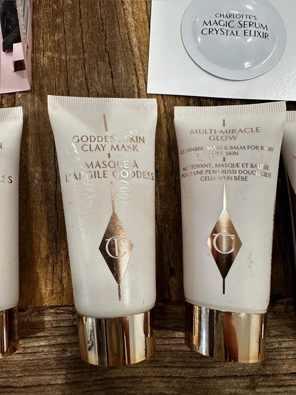 Charlotte Tilbury Mini Skincare & Makeup Set - Rose & Gold bunch of sample